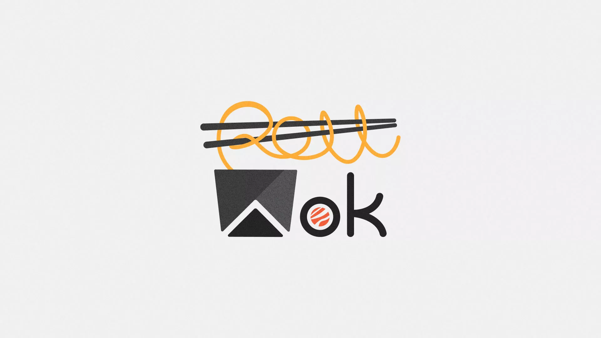 Разработка логотипа суши-бара «Roll Wok Club» в Нариманове
